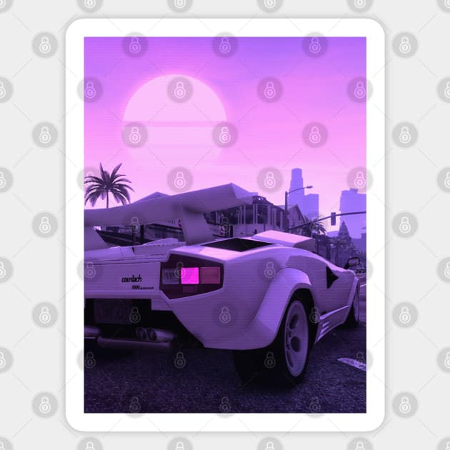 Countach sunset Magnet by mrcatguys